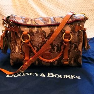Dooney & Bourke Python Embossed Satchel Large